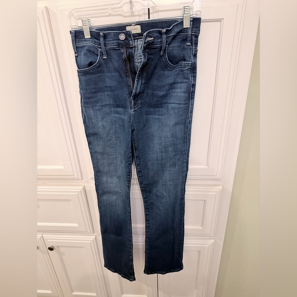 MOTHER the Hustler ankle Dark Blue Straight Jeans